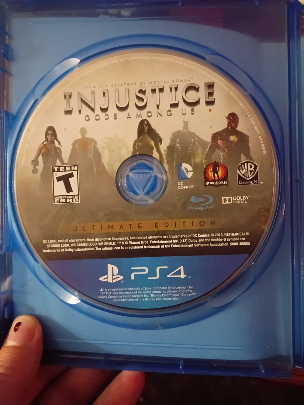 Sony PS4 Injustice: Gods Among Us Ultimate Edition - Black Cover, Blue Case